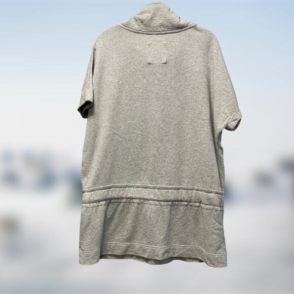 Old Navy Gray Tunic Cowl Necklie Sweatshirt with tie Waist Med - Picture 4 of 11